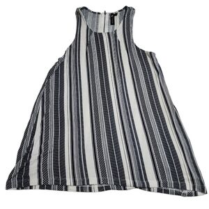 Cotton On Black and White Striped Tank Top